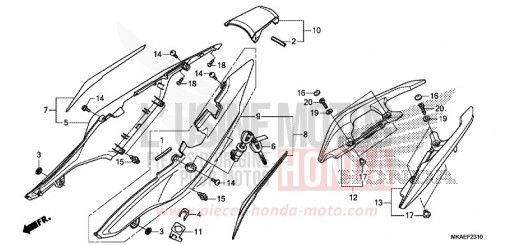REAR COWL NC750DH de 2017